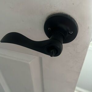 Two new door knobs black
